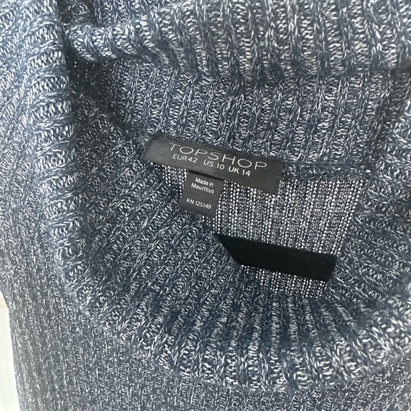 NWNT | Topshop Tunic Dress/Shirt |Blue |US10 - Picture 2 of 2